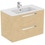 Immagine di Ceramica Dolomite GEMMA 2 mobile sospeso da 80 cm con lavabo incluso, rovere chiaro J5274OS