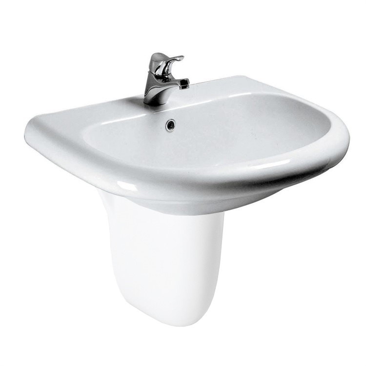 Immagine di Ideal Standard Tesi Classic Lavabo 650x545 mm  con ampio bacino e comodo piano portaoggetti, bianco T090261