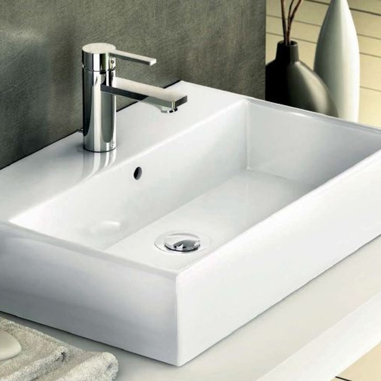 Immagine di Ideal Standard STRADA lavabo L.50 P.42 cm con foro per rubinetteria, con troppopieno, colore bianco K077701