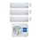 Immagine di Haier BREZZA Climatizzatore trial split inverter | unità esterna 5.5 kW unità interne 9000+12000+12000 BTU 3U19FS1ERA(N)+AS09BS4HRA+2xAS12BS4HRA