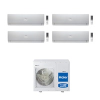 Immagine di Haier NEBULA GREEN Climatizzatore quadri split inverter, bianco | unità esterna 8.5 kW unità interne 7000+7000+9000+12000 BTU 4U85S2SH1FA+2xAS20S2SN2FA+AS25S2SN2FA+AS35S2SN2FA