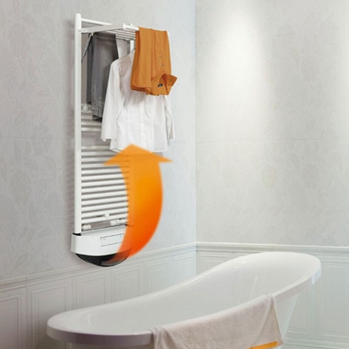 Immagine di Deltacalor Dryer Misto Scaldasalviette stendino bianco h. 1470 mm SEOLDM120050TB