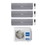 Immagine di Haier NEBULA GREEN Climatizzatore trial split inverter, grigio | unità esterna 6.8 kW unità interne 7000+9000+12000 BTU 3U68S2SG1FA+AS20S2SN3FA+AS25S2SN3FA+AS35S2SN3FA