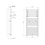 Immagine di Deltacalor ECO STYLO scaldasalviette stendino bianco h 1100 mm STEC110050B