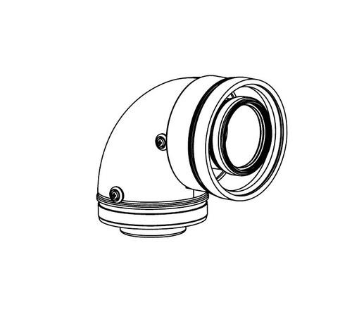 Immagine di Beretta Kit curva 90° ribassata partenza caldaia Ø 60/100 20129172