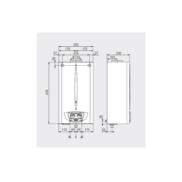 Immagine di Immergas JULIUS 11 (GPL) ErP Scaldabagno istantaneo a tiraggio naturale 3.025674GPL