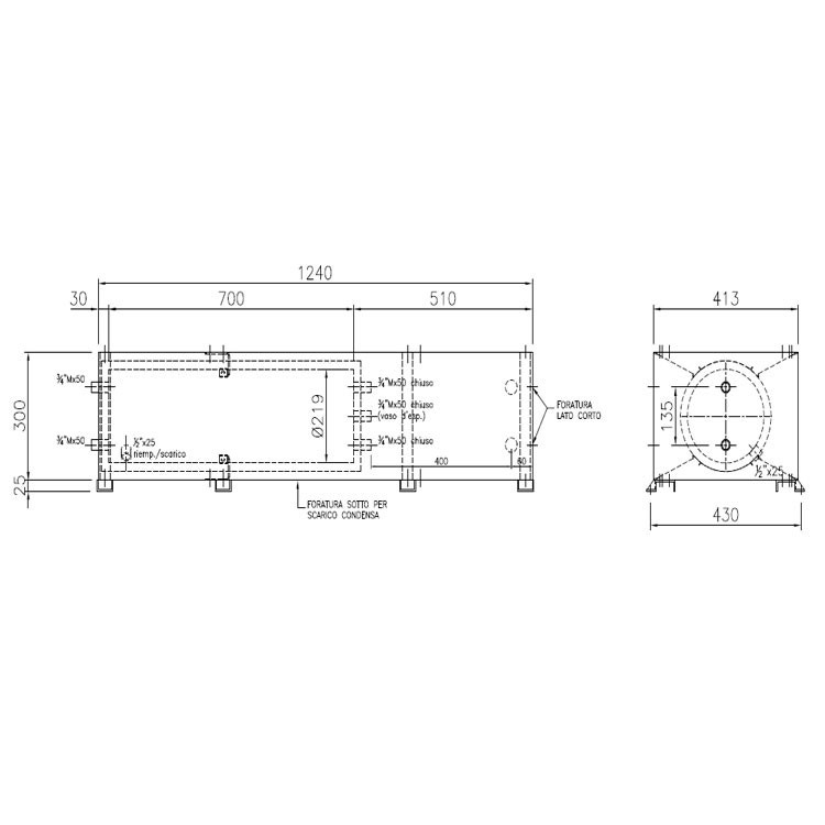 Immagine di Immergas Kit accumulo inerziale orizzontale 25 litri 3.027842