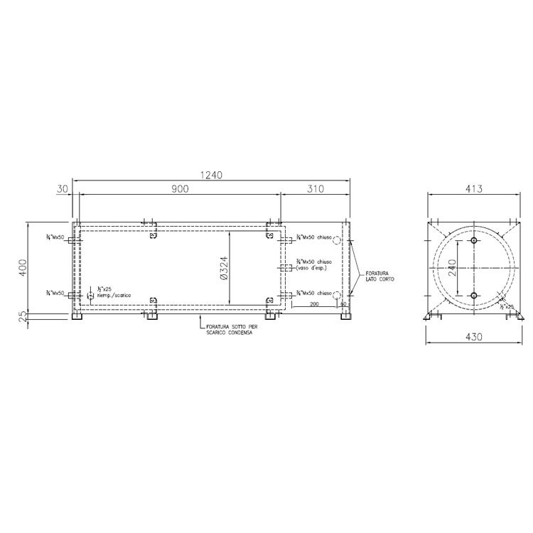 Immagine di Immergas Kit accumulo inerziale orizzontale 75 litri 3.027843
