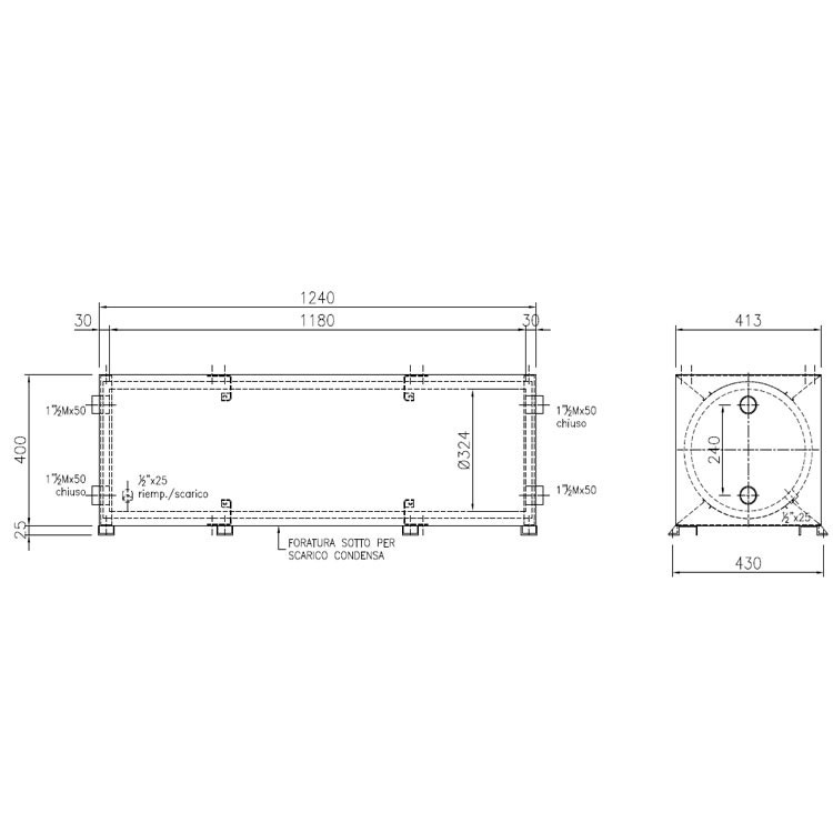 Immagine di Immergas Kit accumulo inerziale orizzontale 100 litri 3.027844