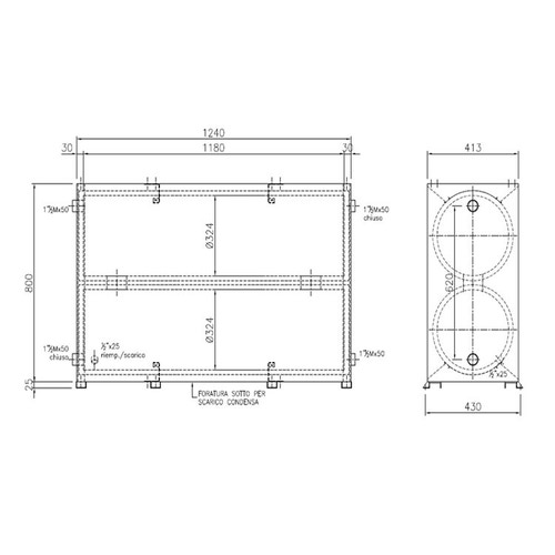 Immagine di Immergas Kit accumulo inerziale orizzontale 200 litri 3.027845