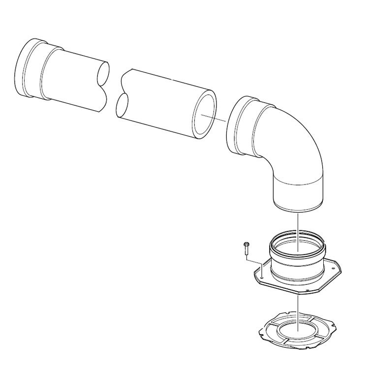 Immagine di Immergas Kit scarico orizzontale a tiraggio forzato Ø80 da 0,5 m 3.016860
