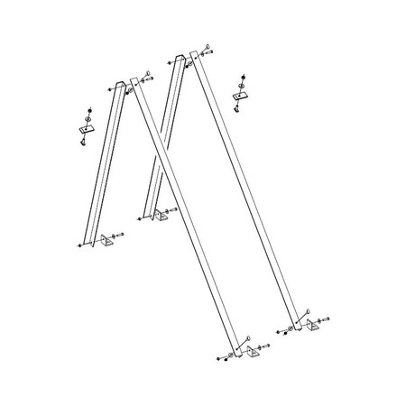 Immagine di Immergas Kit base installazione libera a 45° per 1 collettore piano CP4 XL/M in verticale 3.022674