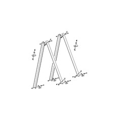 Immagine di Immergas Kit installazione libera a 45° per 1 collettore piano CP4 XL/M in orizzontale 3.022750