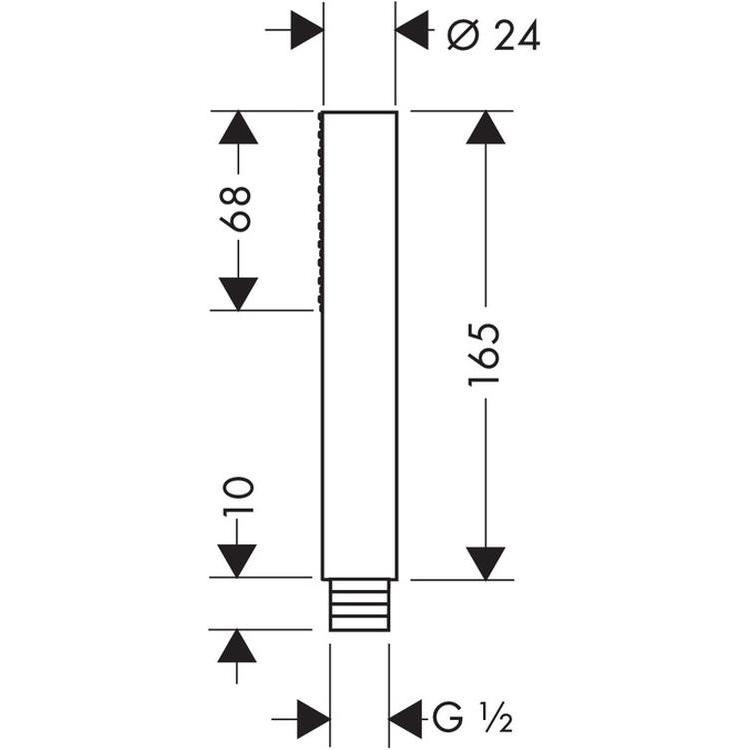 Immagine di Axor STARCK doccetta baton 1 jet, finitura cromo 10531000