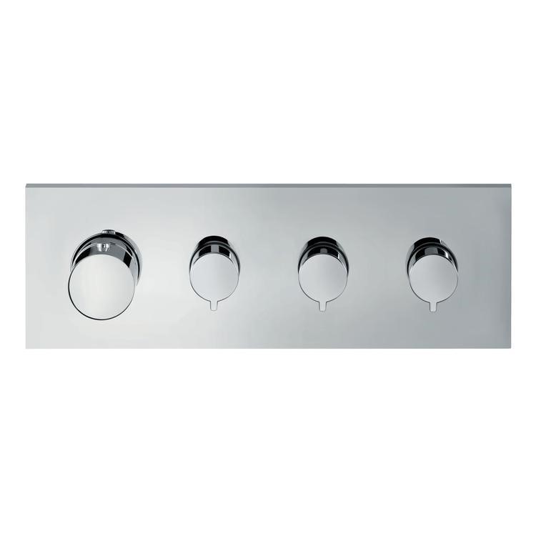 Immagine di Axor SHOWERSOLUTIONS modulo termostatico 360/120, ad incasso, per 3 utenze, Square, finitura cromo 10751000