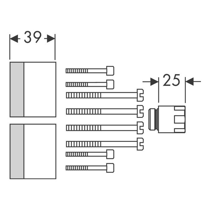 Immagine di Axor Prolunga corpo incasso per miscelatori elettronici ad incasso 13594000