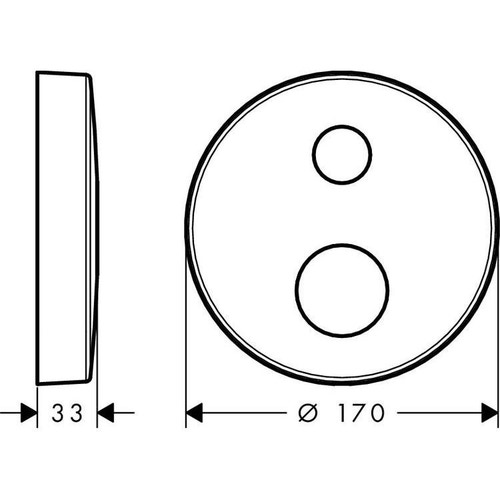 Immagine di Axor placca distanziale rotonda 2 fori con numeri finitura nichel spazzolato 14962820