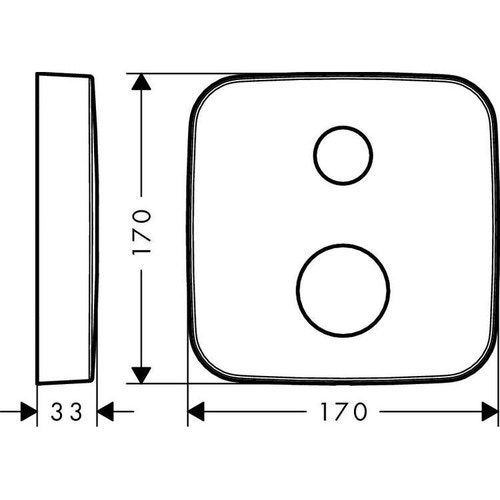 Immagine di Axor Placca distanziale arrotondata 2 fori, finitura cromo 14972000