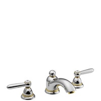 Immagine di Axor Carlton Rubinetteria classica 3 fori lavabo maniglia a leva 50, finitura cromo/oro optic 17135090