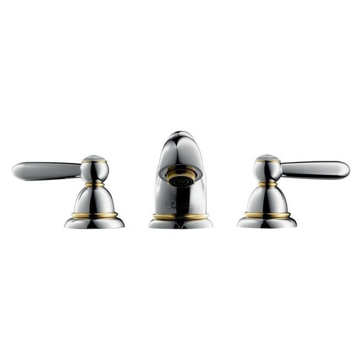 Immagine di Axor Carlton Rubinetteria classica 3 fori lavabo maniglia a leva 50, finitura cromo/oro optic 17135090
