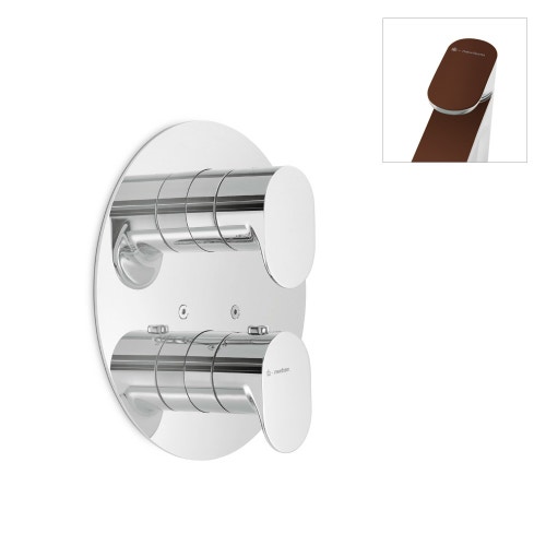 Immagine di Linfa Miscelatore termostatico ad incasso per doccia, con rubinetto d’arresto. 67064E.05.035