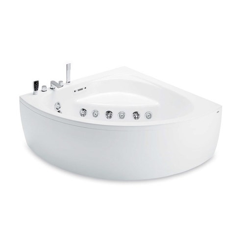 Immagine di Teuco Coralya HYDROSILENCE vasca idromassaggio + Gruppo Bordo vasca a 4 Fori Cromato 545FY2-RL05