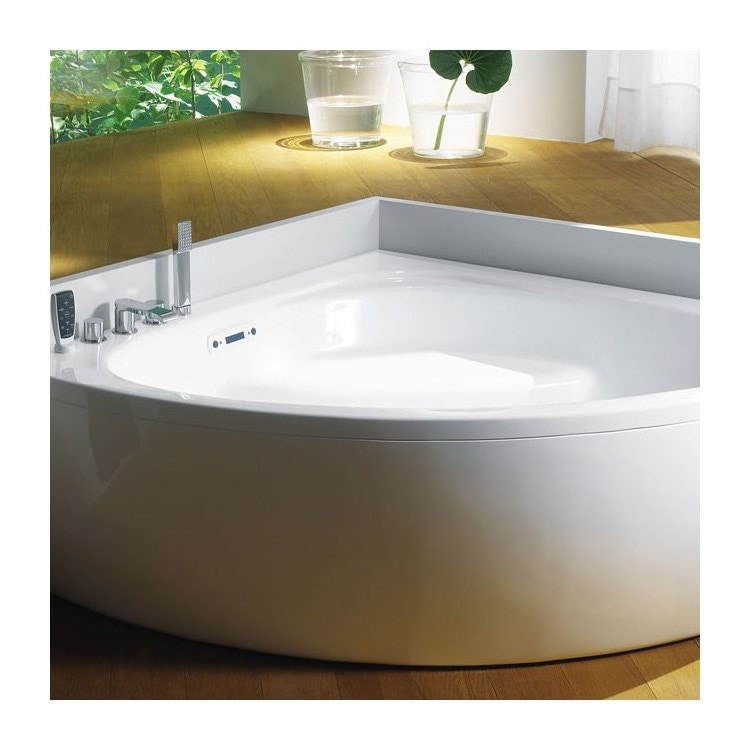 Immagine di Teuco Coralya HYDROSILENCE vasca idromassaggio + Gruppo Bordo vasca a 4 Fori Cromato 545FY2-RL05