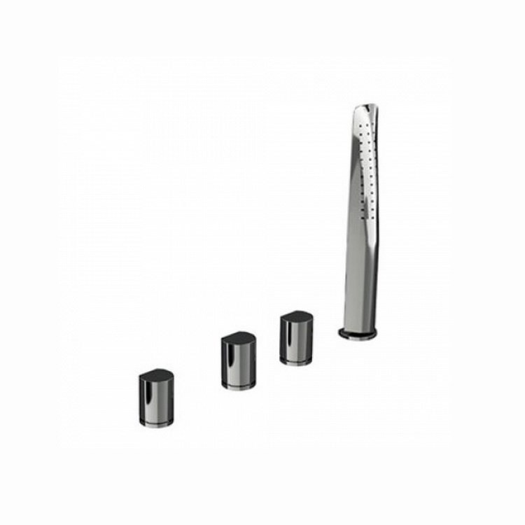 Immagine di Teuco Wilmotte line Vasca Idromassaggio + funzione Cromoexperience + gruppo bordo vasca con doccetta 562-AM-k201-rc06