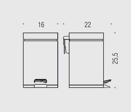 Colombo design B9968 Poubelle Pattumiera 5 Litri con chiusura