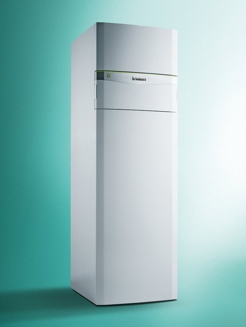 Immagine di Vaillant flexoCOMPACT exclusive VWF 118/4 400V Pompa di calore geotermica a basamento soluzione salina/acqua, trifase con bollitore ACS integrato 0010016700