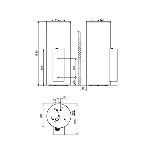 Immagine di Vaillant auroSTEP plus D Bollitore Bivalente 350 litri, Sistema solare modulare compatto a svuotamento 0020221227