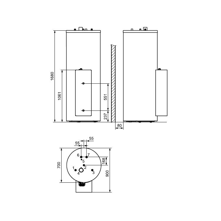 Immagine di Vaillant auroSTEP plus D Bollitore Bivalente 350 litri, Sistema solare modulare compatto a svuotamento 0020221227