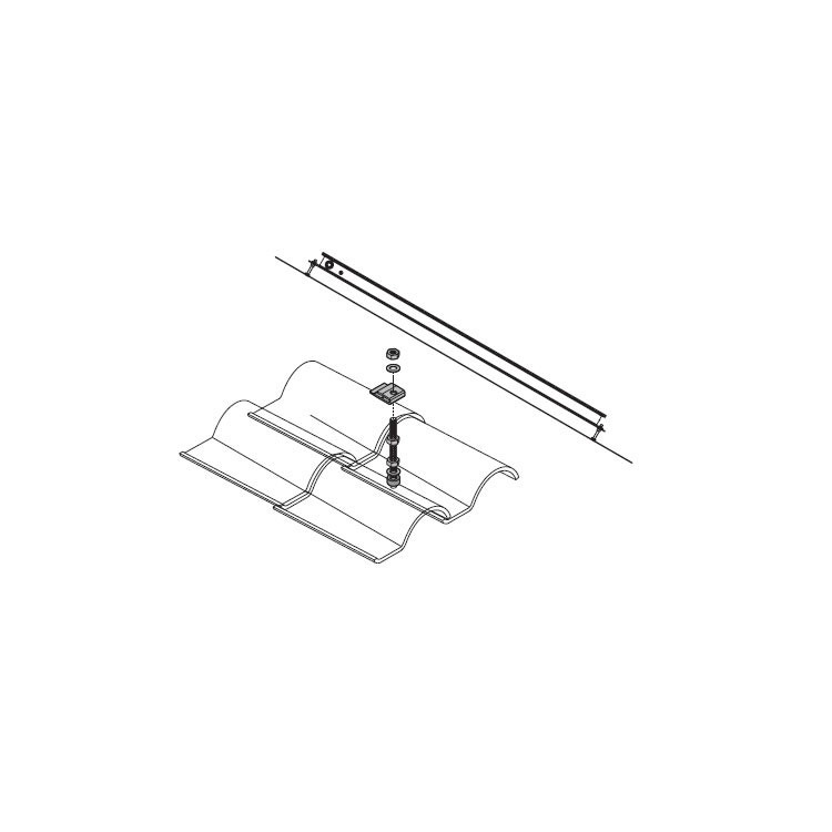 Immagine di Beretta Kit staffe TETTO INCLINATO 6 collettori SCF-V25 20055506