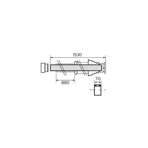 Immagine di Vaillant Passante fuori tetto verticale 1,5m 303200
