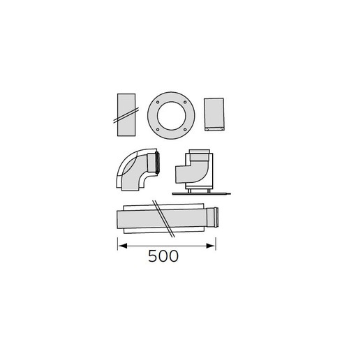 Immagine di Vaillant Set intubamento 60/110mm-60mm 0020077523