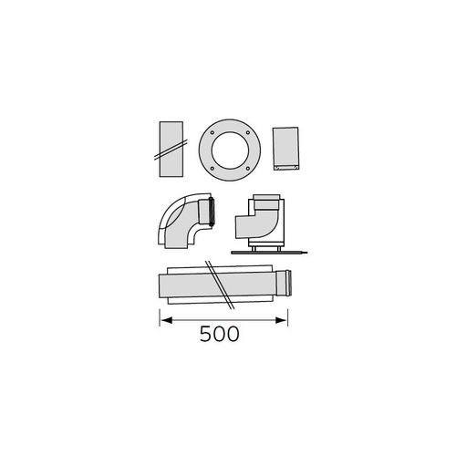 Immagine di Vaillant Set intubamento 80/125mm-80mm: 303250