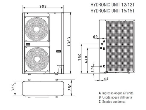 Immagine di Beretta HYDRONIC UNIT 12 T LE Pompa di calore idronica aria-acqua, trifase 20099407