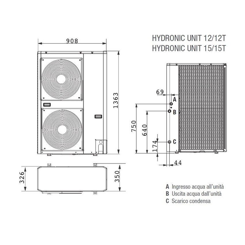 Immagine di Beretta HYDRONIC UNIT LE 12 B Pompa di calore idronica aria-acqua, monofase, compatibile con SISTEMI IBRIDI 20103226