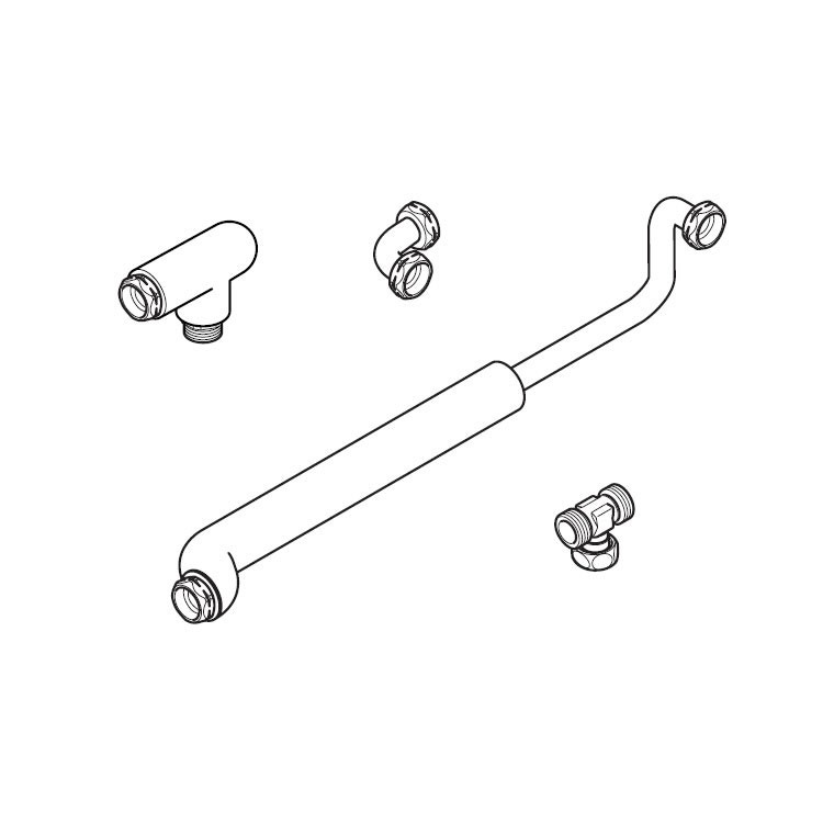 Immagine di Vaillant Kit ricircolo senza pompa, integrabile e completo di tubi ed accessori 0020170502