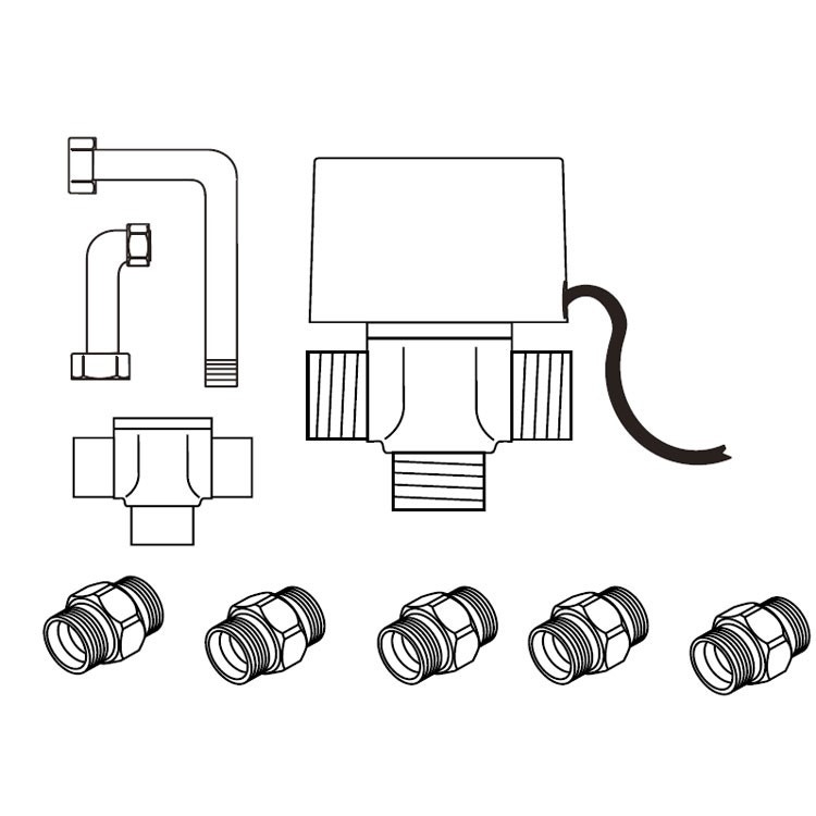 Immagine di Vaillant Kit valvola a 3 vie + tubazioni per fancoil cassette VA 1-035 KN 0020244352