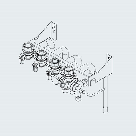 Immagine di Ariston HP SPLIT tubi barrette (tubi fuori muro) 3318969