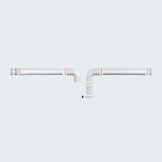 Immagine di Ariston Kit scarico sdoppiato Ø80 CONDENS grigio 3319161