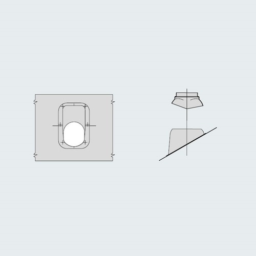 Immagine di Ariston Tegola inclinata per camino nero Ø125 con inclinazione da 12° a 40° 3318009