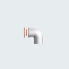 Immagine di Ariston Curva coassiale Ø60/100 M/F 90° (necessaria installazione 705813) 3318003