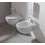 Immagine di Flaminia QUICK set sanitari sospesi, vaso e coprivaso avvolgente con discesa rallentata, bidet monoforo con troppopieno, colore bianco finitura lucido QK118+QK218+QKCW07