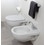 Immagine di Flaminia QUICK set sanitari sospesi, vaso e coprivaso avvolgente con discesa rallentata, bidet monoforo con troppopieno, colore bianco finitura lucido QK118+QK218+QKCW07