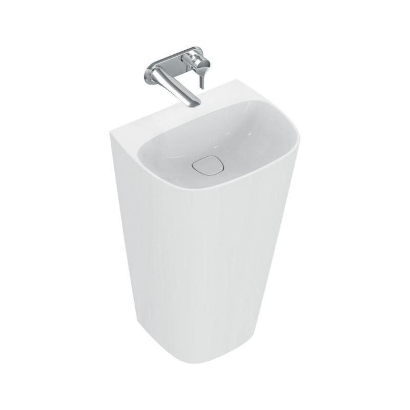 Immagine di Ideal Standard Dea Totem 525x430x870 mm senza foro rubinetteria piletta a scarico libero e copripiletta di scarico in ceramica removibile a corredo, Finitura matt. T085283