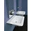 Immagine di Flaminia VOLO 66 lavabo 66 cm da appoggio o sospeso, con troppopieno, colore bianco finitura lucido VL66L
