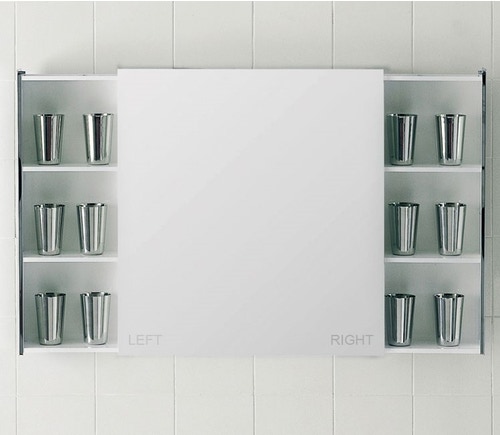 Immagine di Flaminia LEFT/RIGHT specchio contenitore con vani laterali estraibili SPLR