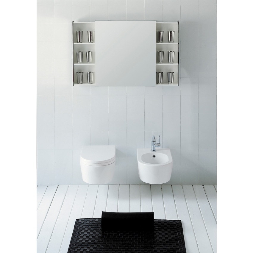 Immagine di Flaminia LEFT/RIGHT specchio contenitore con vani laterali estraibili SPLR